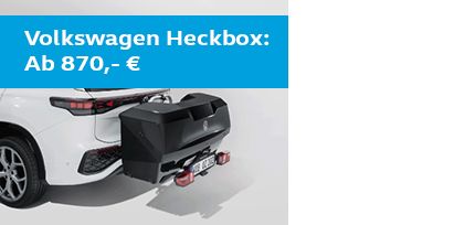 Original Volkswagen Heckbox vor wei&szlig;em Hintergrund